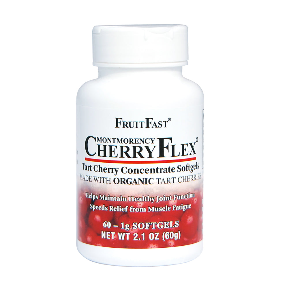 FruitFast CherryFlex Softgels - Made with Grade-A Organic Cherries